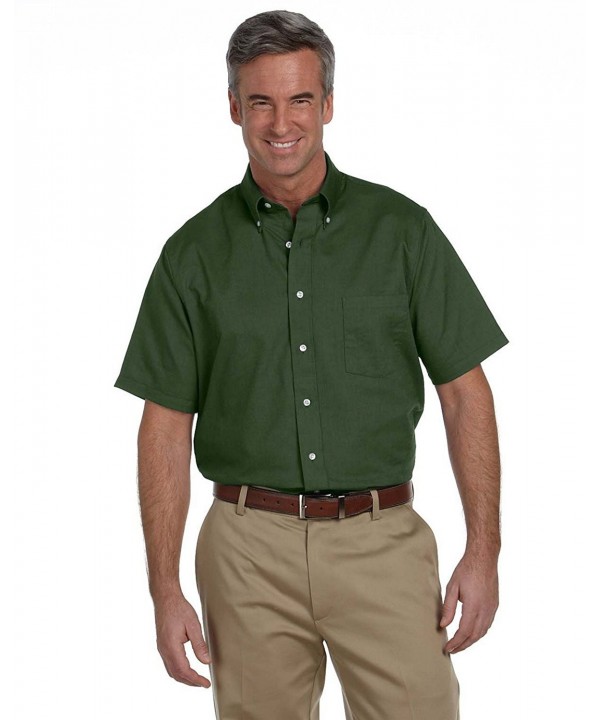 Men's Short Sleeve Wrinkle-Resistant Oxford Button Down Dress Shirt ...