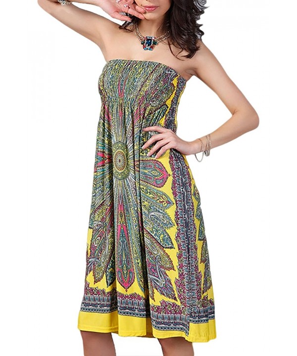 Spikerking Vintage Printed Wrap Chest Upellow