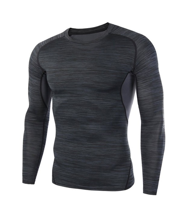 Men's Quick Dry Compression Baselayer Underlayer Top Long Sleeve T ...