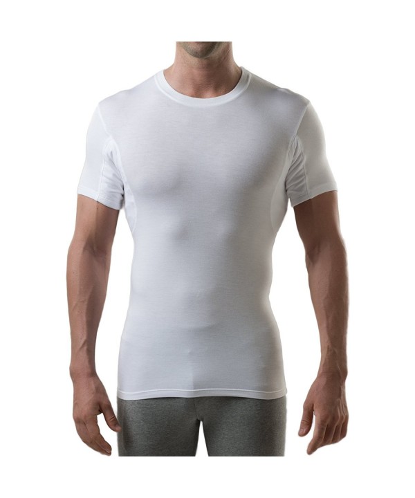 Thompson Tee Sweat Proof Undershirts with Underarm Sweat Pads- Slim Fit ...