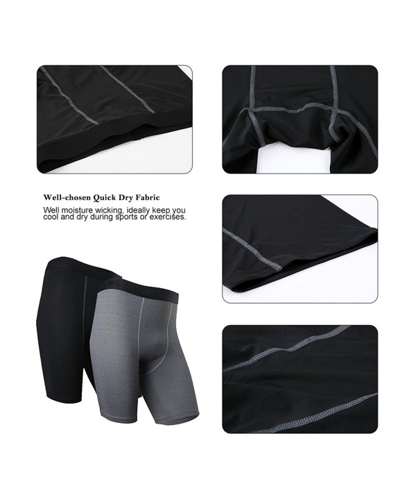Compression Shorts Performance Underwear - Black+grey - C0185UEGLCE