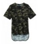 COOFANDY Summer Hipster Camo Camouflage Longline