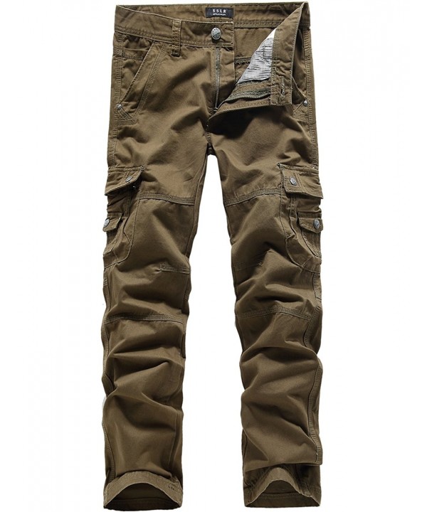 Men's Cotton Long Cargo Pants - Breen - CG1255DODD3