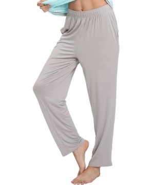 Women's Crew Neck Sleepwear 3/4 Sleeve Pajama Pants Set - Aqua ...