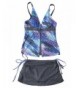 Anbech Tankini Swimsuit Bathing Colorblock