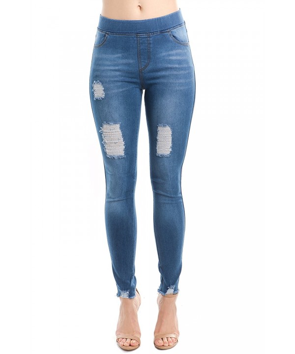 womens distressed jeggings