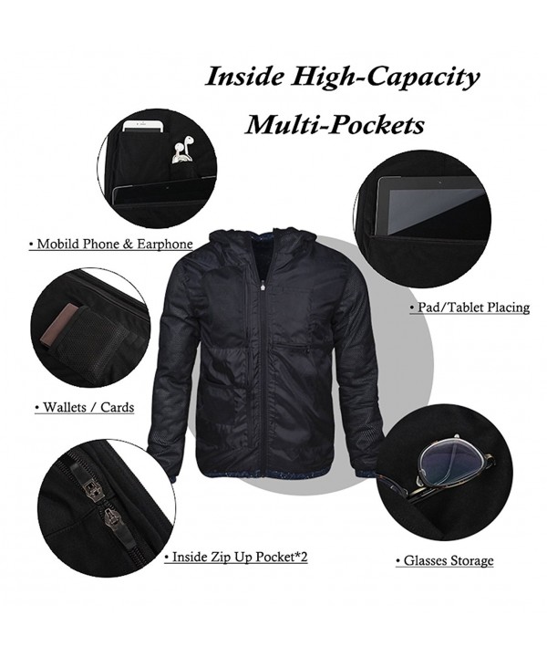 Men's Outdoor Travel Full Zip Hoodie Jacket Athletic Camping Outwear ...