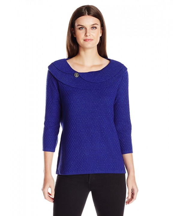 Cashmerlon Sleeves Pullover - Regal Blue - CC12FWEQZ5T