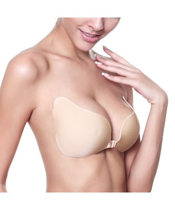 Eves Temptation Iris Wing Shaped Push Up Backless Strapless Adhesive Sexy Seamless Bra For 5214