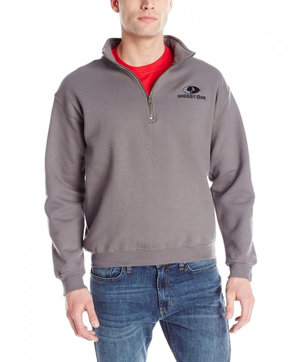 Men's Full-Zip Hooded Sweatshirt - Black - C5129HXYX0Z