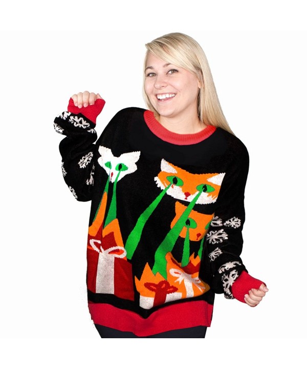 Laser Cat Zillas Christmas Sweater FunQi Medium