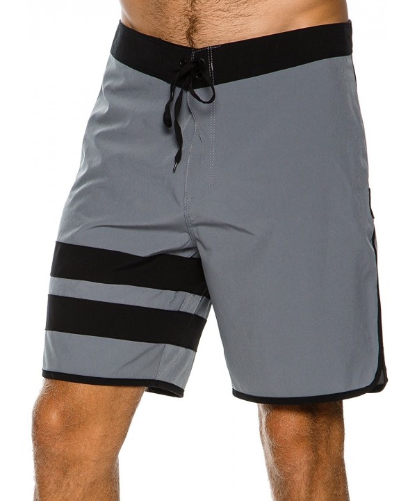 New Men's Phantom Block Party Solid 2.0 Boardshort Fitted Spandex Grey ...