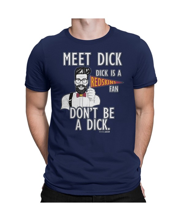 Dallas Football Fan T-Shirt- Don't Be a Dick - Navy - C1182L00A0Y