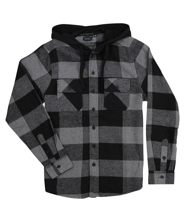flannel jacket with hood mens