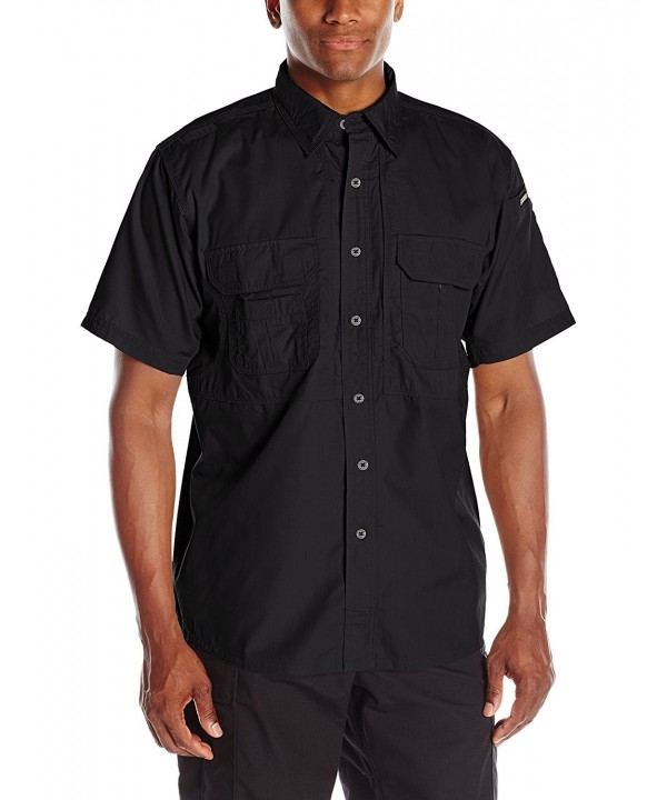 Men's Pursuit Short Sleeve Tactical Shirt - Black - CW12CGBZGF1
