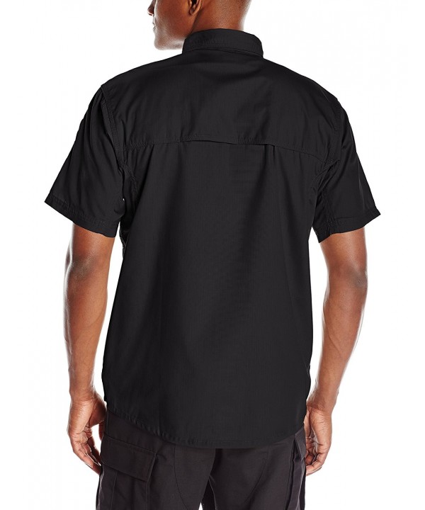 Men's Pursuit Short Sleeve Tactical Shirt - Black - CW12CGBZGF1